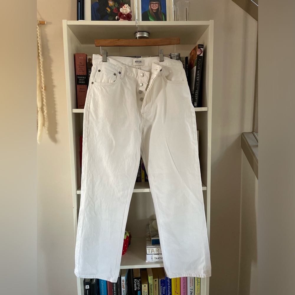 ✨AGOLDE Ripley Mid Rise Straight leg White Jeans size 29